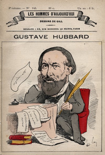 Karikatura Nicolase Gustava Hubbarda (1828-1888) anglický politický ekonom z 