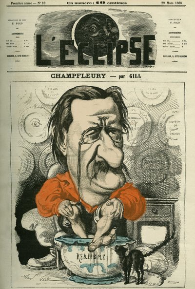 Champfleury, Jules Husson dit (1821-1889), francouzský kritik a romanopisec. Obálka „“L