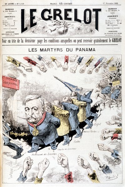 Ferdinand de Lesseps – od Gilla, v „The Men of Today“, konec 19. století od Andre Gill