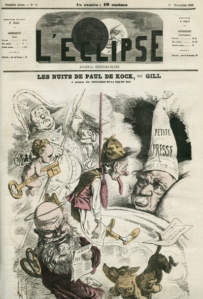 Paul de Kock (1793-1871) francouzský populární spisovatel. Obálka “”L
