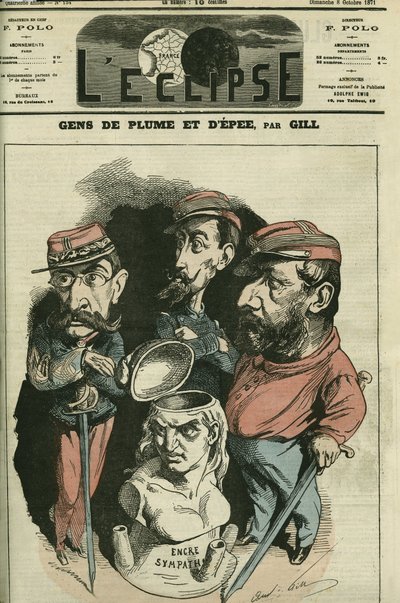 Lidé pera a meče: Louis Leon Faidherbe (1818-1889), francouzský voják, Camille Cremer (1840-1876), francouzský generál, a Philippe Toussaint Joseph Bordone (1821-1892), lékař a voják. Obálka “”L