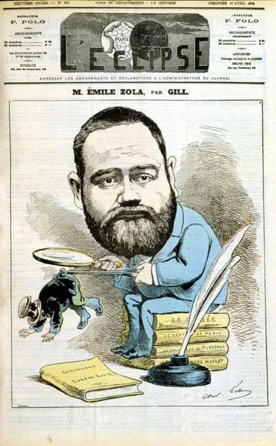 Portrét Emila Zoly od Andre Gill
