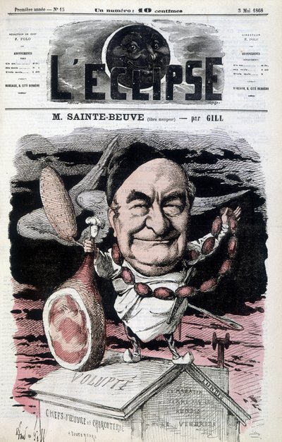 Sainte-Beuve (Sainte-Beuve) (volný jedlík) - Cartoon od Gill, v „“L