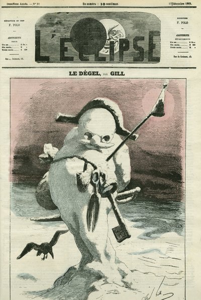Degel, evokující politickou situaci vlády Napoleona III., „Francie chce více svobody“. Obálka „“L