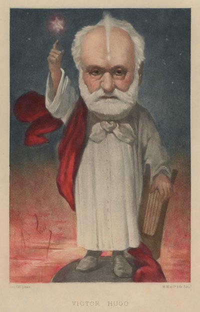 Victor Hugo , francouzský básník, prozaik a dramatik od Andre Gill