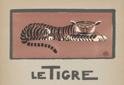 Dětská ilustrace tygra Le Tigre