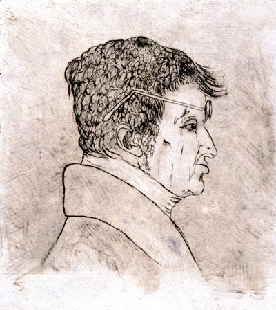 Andre Marie Ampere, autoportrét c. 1805-1810 (kresba) od Andre Marie Ampere