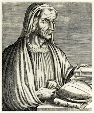 Gregory of Tours z ?True Portraits? André Thévet publikoval v roce 1594 od Andre Thevet