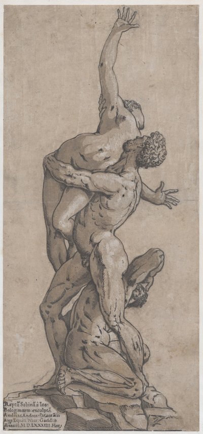 Znásilnění sabinské ženy, 1584. od Andrea Andreani