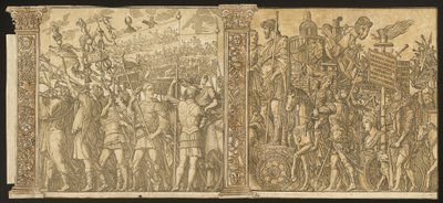 Triumf Julia Caesara [č. 1 a 2 plus 2 sloupy], 1599. od Andrea Andreani