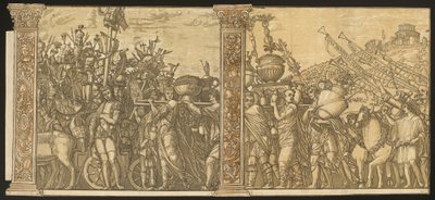 Triumf Julia Caesara [č. 3 a 4 plus 2 sloupy], 1599. od Andrea Andreani