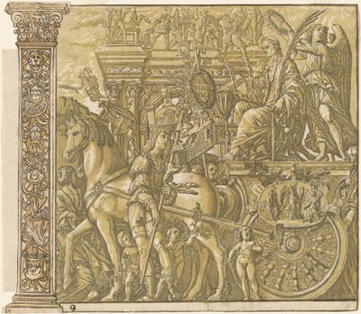 Triumf Julia Caesara [č. 9 plus 2 sloupce], 1599. od Andrea Andreani