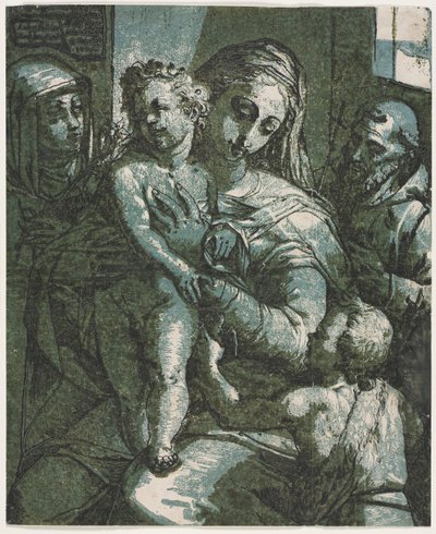 Panna a dítě se svatým Janem, svatá Kateřina Sienská a svatý František, 1585. od Andrea Andreani