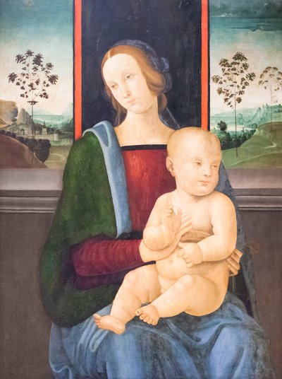 Madonna s dítětem (olej na dřevě) od Andrea Ingegnio