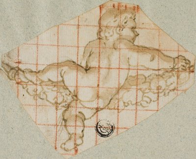 Putto s věncem od Andrea Lilio