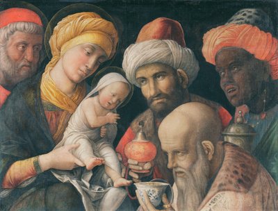 Klanění tří králů, kolem 1495-1505 (Distemper na plátně) od Andrea Mantegna