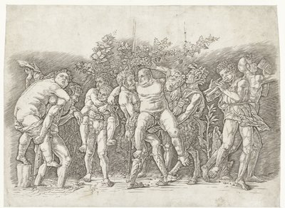 Bacchanal se setkal se Silenusem od Andrea Mantegna