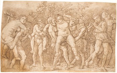 Zadní kanál se Silén od Andrea Mantegna