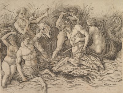 Battle of the Sea Gods Pravá část vlysu, ca. 1485-88. od Andrea Mantegna