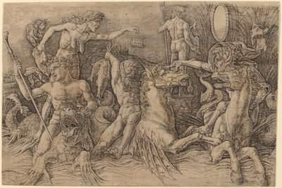 Bitva bohů moře [levá polovina] od Andrea Mantegna
