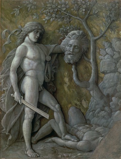 David s hlavou Goliáše, kolem 1490-95 od Andrea Mantegna