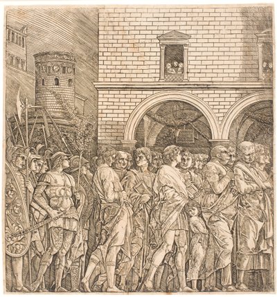Římský senát následuje triumf od Andrea Mantegna