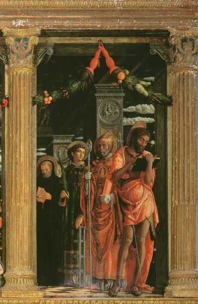 Detail oltáře San Zeno, 1456-60 od Andrea Mantegna