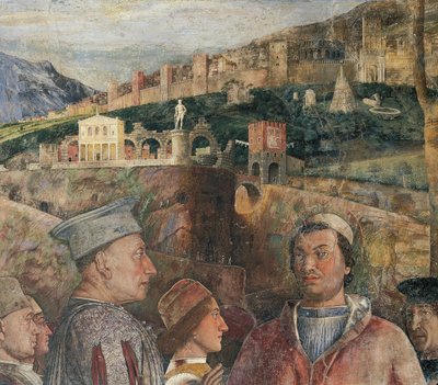 Detail fresky ve Svatební komnatě od Andrea Mantegny (1431-1506) Castle of St George, Mantua (Seznam světového dědictví UNESCO, 2008). Itálie od Andrea Mantegna