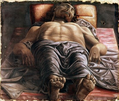 Pláč nad mrtvým Kristem od Andrea Mantegna