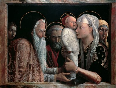 Prezentace v chrámu Andrea Mantegna (1431-1506), tempera na plátně, 67x86 cm od Andrea Mantegna