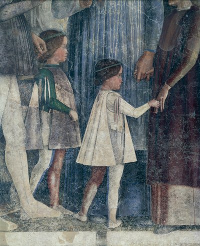 Sigismund a Francesco II Gonzaga, detail z Meeting Wall od Andrea Mantegna (1431-1606), freska, hrad San Giorgio, Svatební komnata nebo Camera Picta, Mantova od Andrea Mantegna