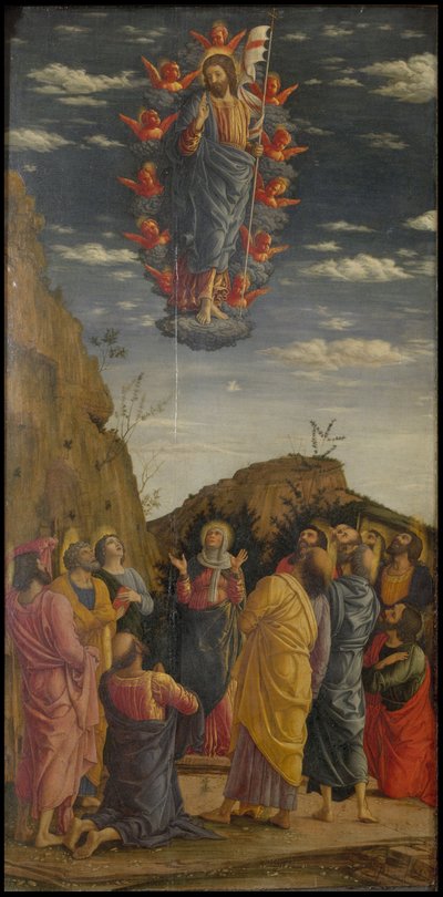 Triptych Nanebevstoupení Uffizi Uffizi Tryptich, levý panel, ca 1463-1464 od Andrea Mantegna