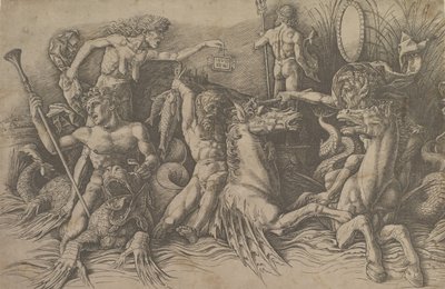Bitva bohů moře Levá část vlysu, ca. 1485-88. od Andrea Mantegna