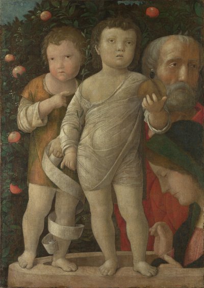 Svatá rodina se svatým Janem, c. 1500 od Andrea Mantegna