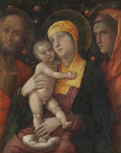 Svatá rodina se svatou Marií Magdalenou, kolem 1495-1500 (distemper na plátně) od Andrea Mantegna