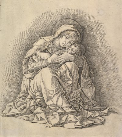 Panna a dítě, ca. 1485-91. od Andrea Mantegna