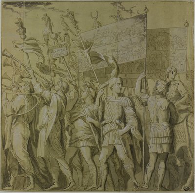 Triumfy Julia Caesara: Plátno č. I od Andrea Mantegna