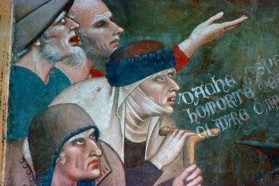 Fragment fresky zobrazující triumf smrti, 14. století od Andrea Orcagna