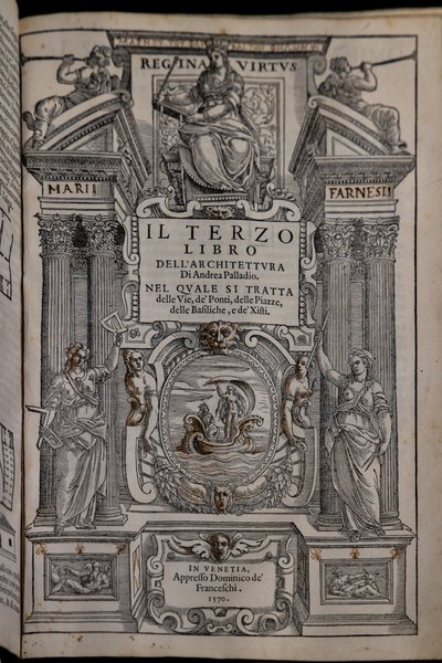 Strana třetího ze čtyř svazků o architektuře od Andrea Palladio