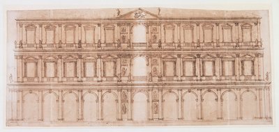 Palazzo Ducale, Benátky (pero a inkoust na papíře) od Andrea Palladio