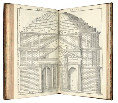 Dva pohledy na Pantheon, 1570 od Andrea Palladio