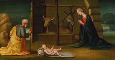 The Nativity, cca 1500 (olej na panelu) od Andrea Piccinelli
