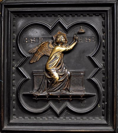 Naděje, panel A jižních dveří baptisteria San Giovanni, 1336 (bronz) od Andrea Pisano