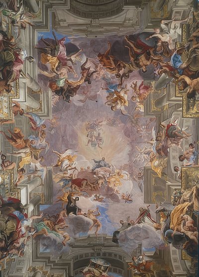 Svatý Ignác ve slávě. 1691-1694 od Andrea Pozzo