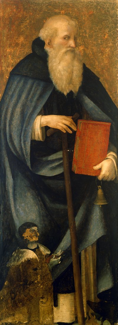 Saint Anthony Abbot nebo Anthony Great a klient Francesco Caracciolo od Andrea Sabatini