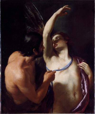 Icarus and Dedale (Icarus and Daedalus) Malba Andrea Sacchi (1599-1661) počátek 17. století Genes, Musei di Strada Nuova (ex Palazzo Rosso) od Andrea Sacchi