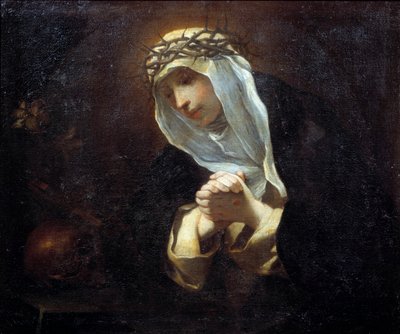 Reprezentace svaté Kateřiny Sienské (1347-1380) (olej na plátně) od Andrea Sacchi