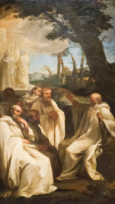 Vision of Saint Romuald, c.1631 (olej na plátně) od Andrea Sacchi