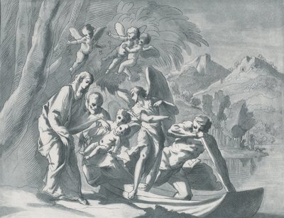 Zbytek o útěku do Egypta, 1740-71. od Andrea Scacciati