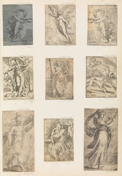 Mars a další mytologické postavy, ca. 1536-38. od Andrea Schiavone
